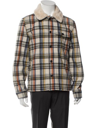 Outerknown Wool Plaid Print Trucker Jacket