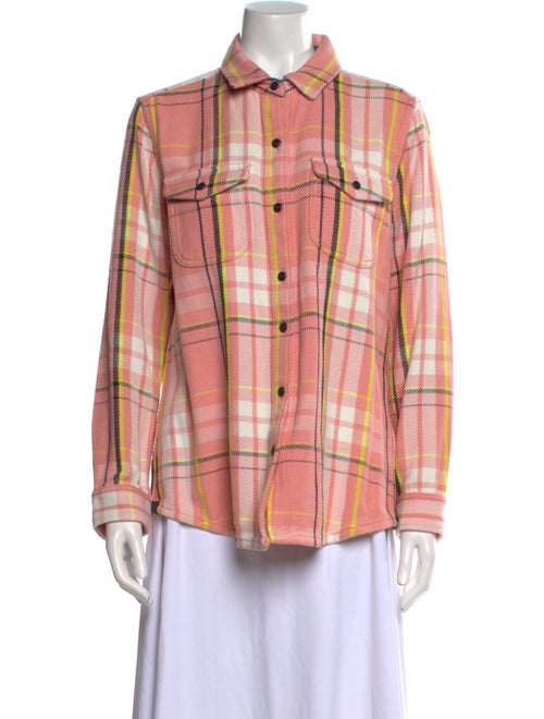 Outerknown Plaid Print Long Sleeve Button-Up Top