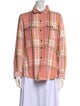 Outerknown Plaid Print Long Sleeve Button-Up Top