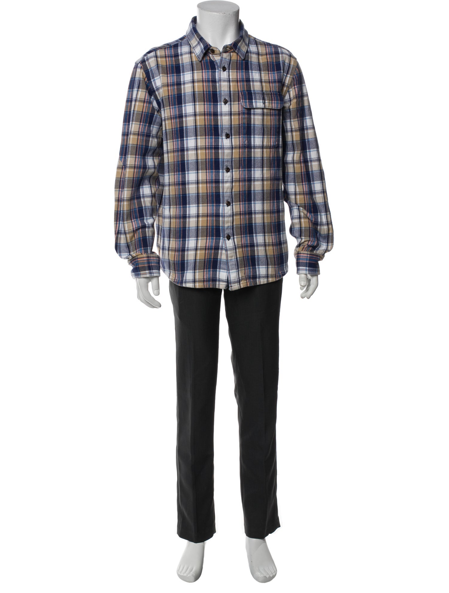 Outerknown Plaid Print Long Sleeve Shirt