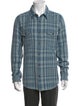 Outerknown Plaid Print Long Sleeve Denim Shirt