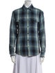 Outerknown Plaid Print Long Sleeve Button-Up Top
