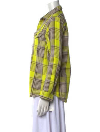 Outerknown Plaid Print Long Sleeve Button-Up Top