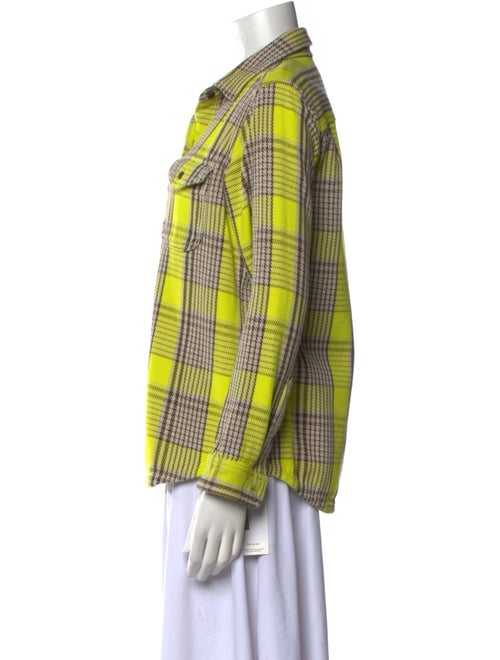 Outerknown Plaid Print Long Sleeve Button-Up Top