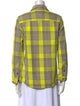 Outerknown Plaid Print Long Sleeve Button-Up Top