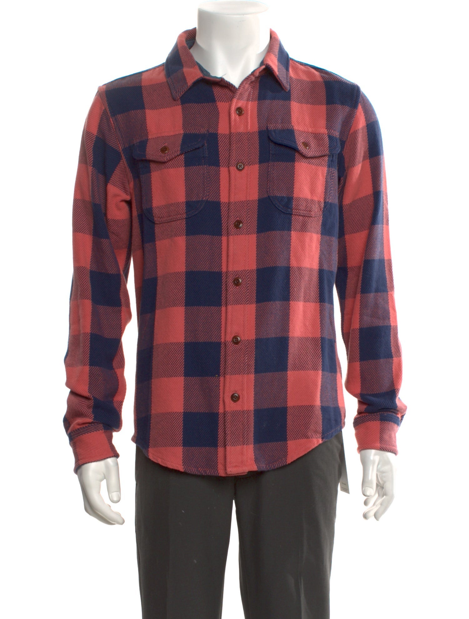 Outerknown Plaid Print Long Sleeve Western Shirt