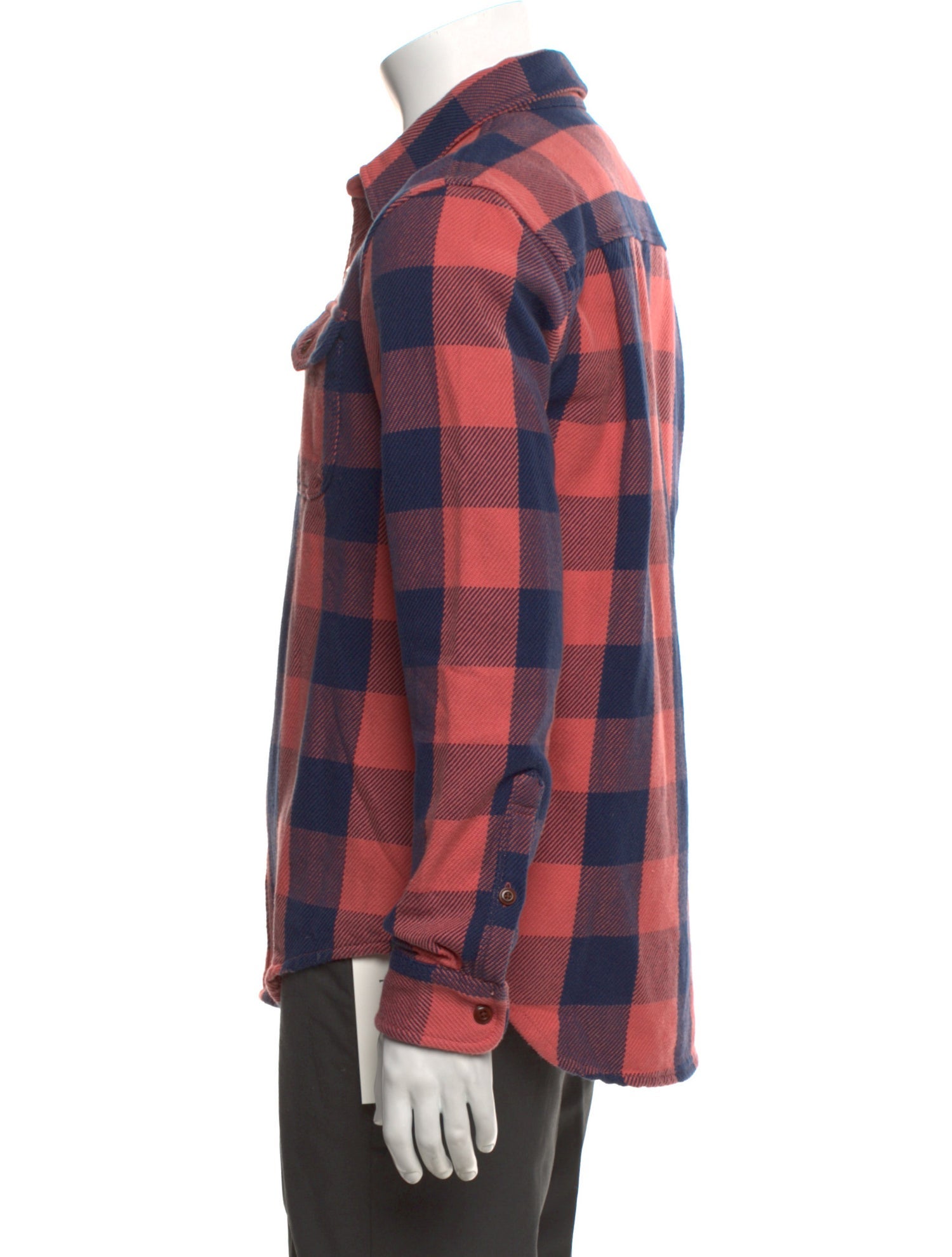 Outerknown Plaid Print Long Sleeve Western Shirt