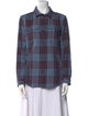 Outerknown Plaid Print Long Sleeve Button-Up Top