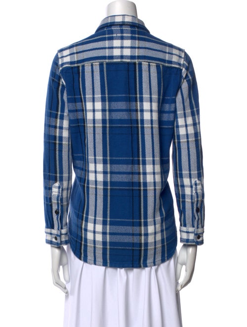 Outerknown Plaid Print Long Sleeve Button-Up Top