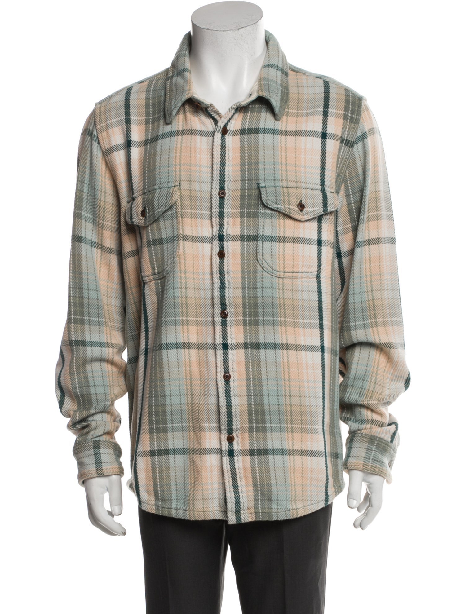 Outerknown Plaid Print Long Sleeve Shirt