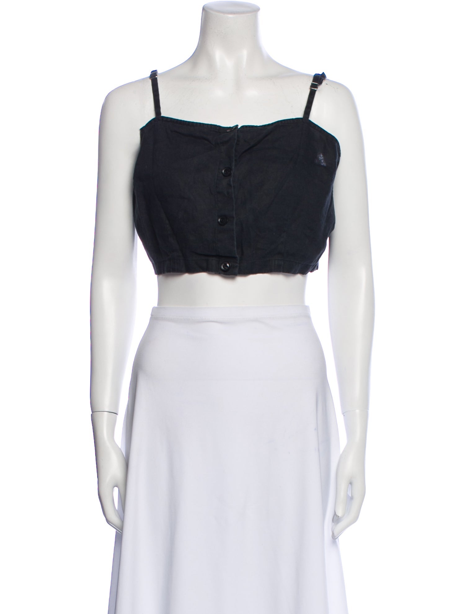 Outerknown Linen Square Neckline Crop Top