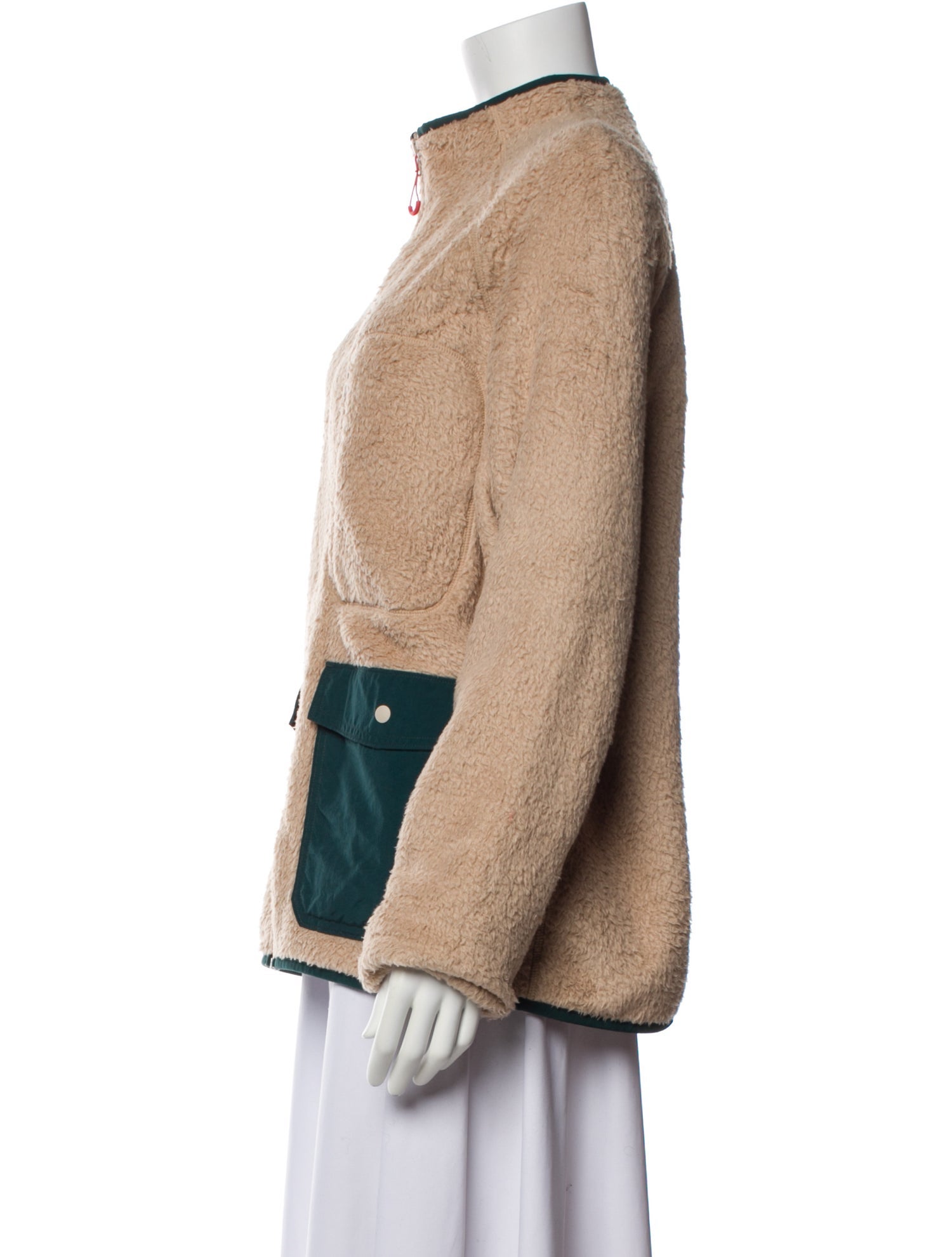 Outerknown Tweed Pattern Faux Fur Jacket