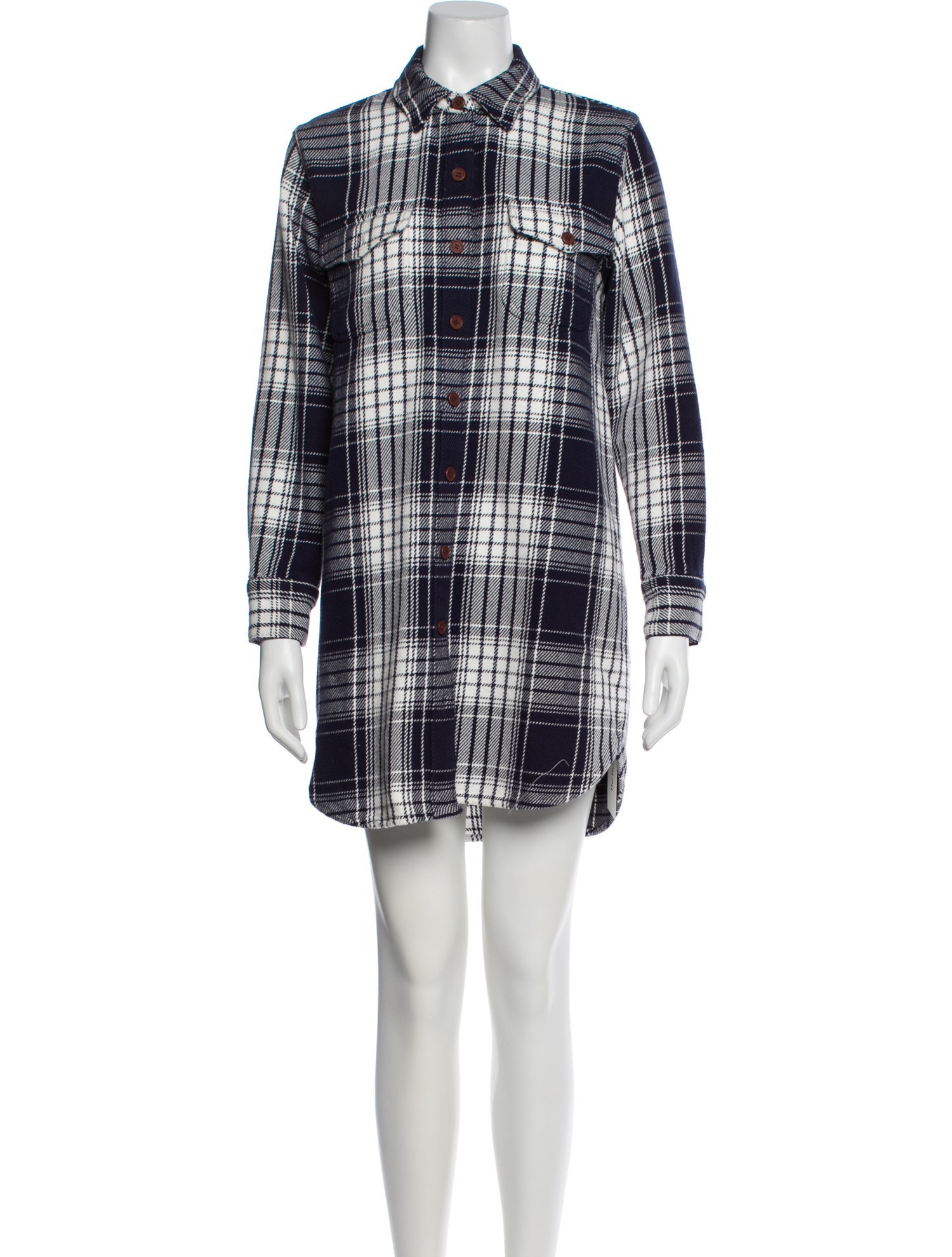 Outerknown Plaid Print Mini Dress