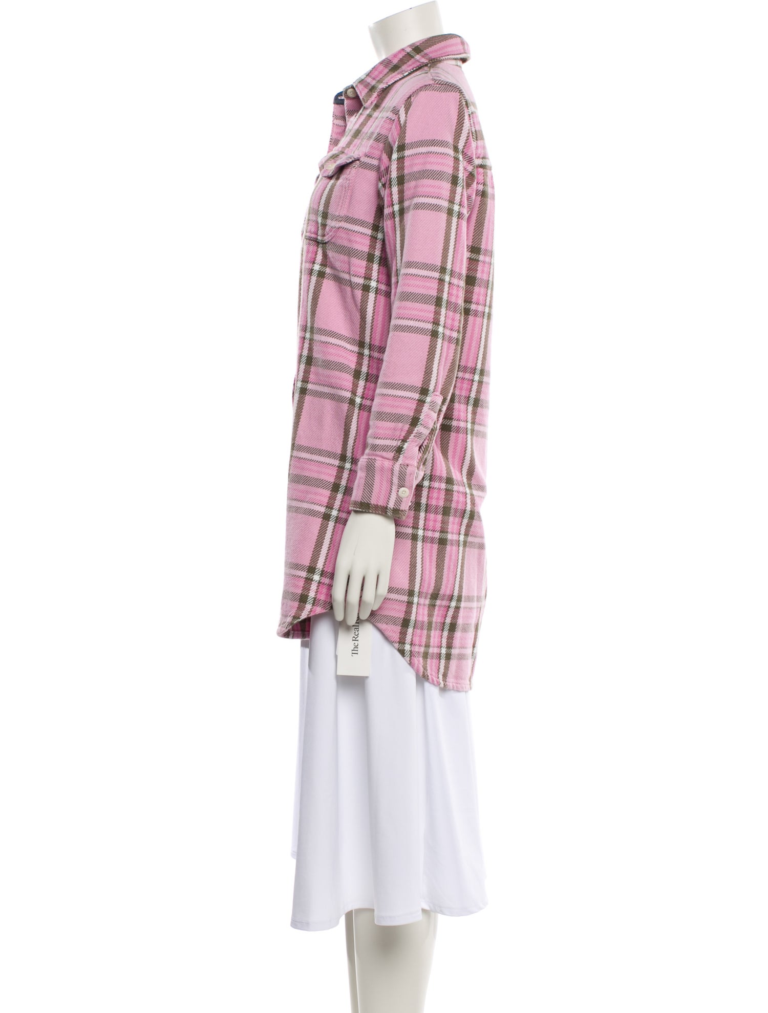 Outerknown Plaid Print Long Sleeve Button-Up Top