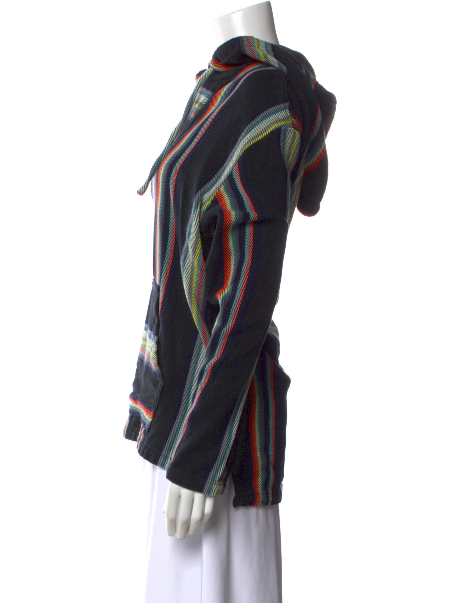 Outerknown Striped V-Neck Hoodie