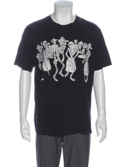Our Legacy Graphic Print Crew Neck T-Shirt Black