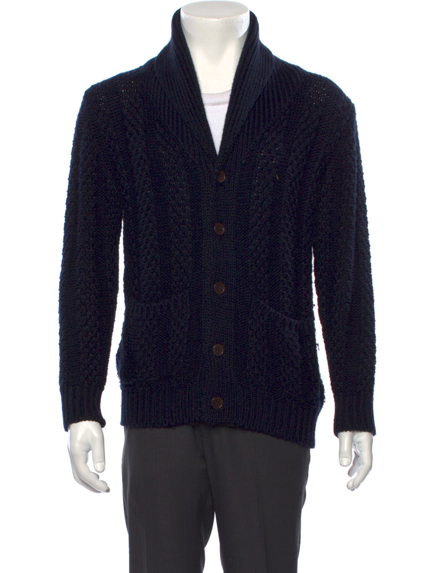 Snowflakes Collared Neck Long Sleeve Cardigan
