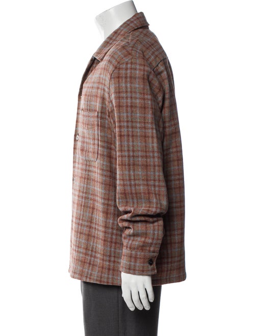 Our Legacy Wool Plaid Print Peacoat