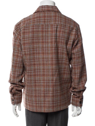 Our Legacy Wool Plaid Print Peacoat