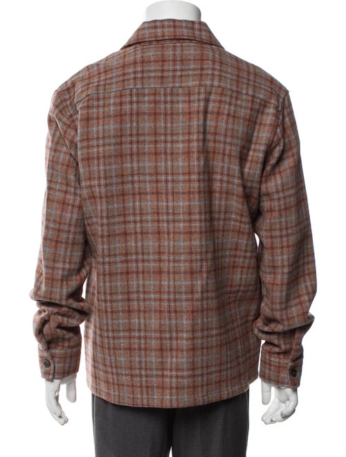 Our Legacy Wool Plaid Print Peacoat