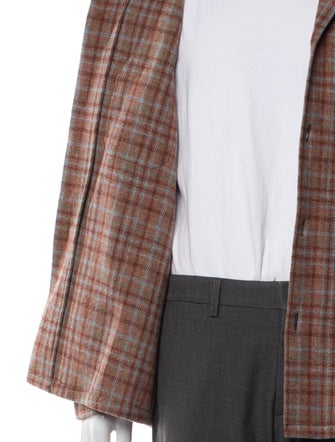 Our Legacy Wool Plaid Print Peacoat