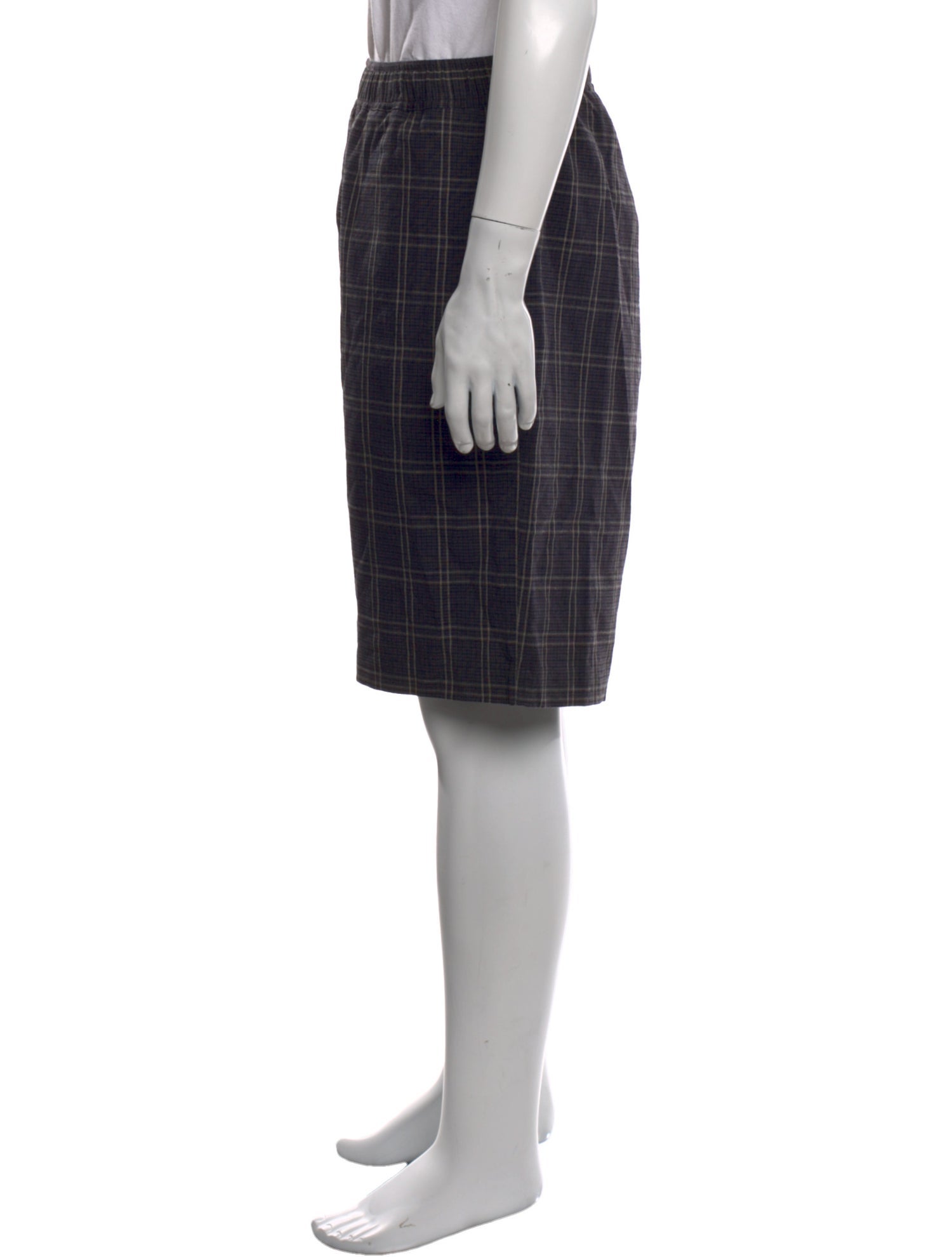 Our Legacy Plaid Print Flat Front Shorts w/ Tags