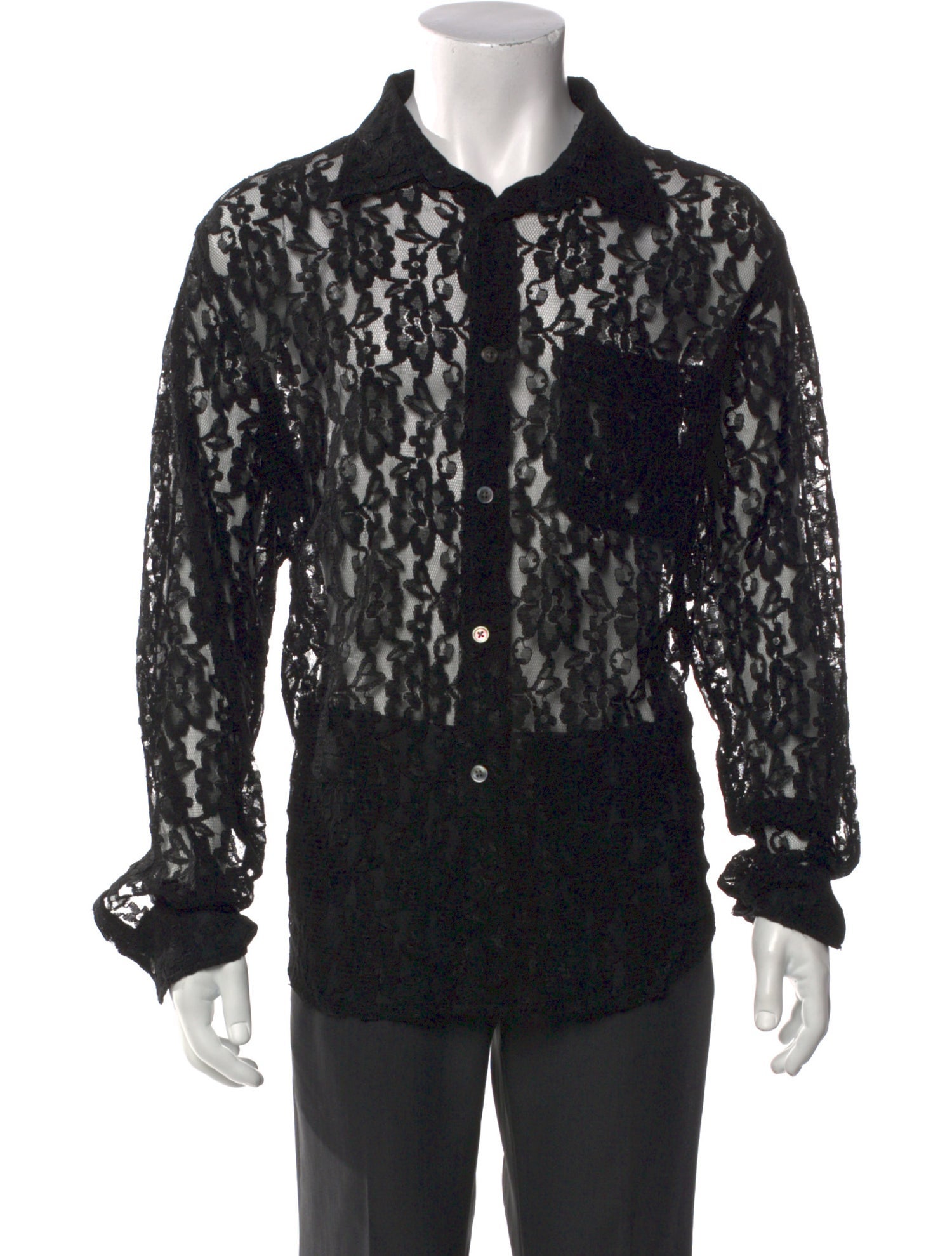Our Legacy Lace Pattern Long Sleeve Shirt