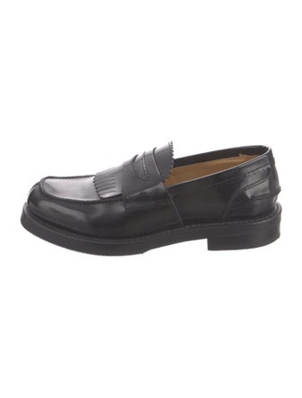 Our Legacy Leather Embroidered Accent Loafers