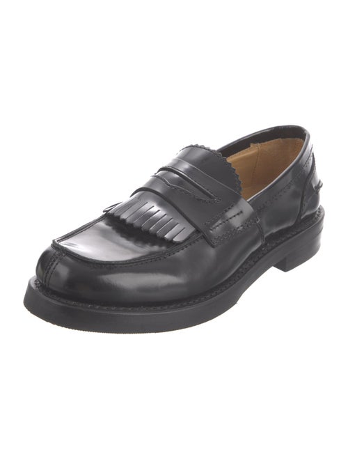 Our Legacy Leather Embroidered Accent Loafers