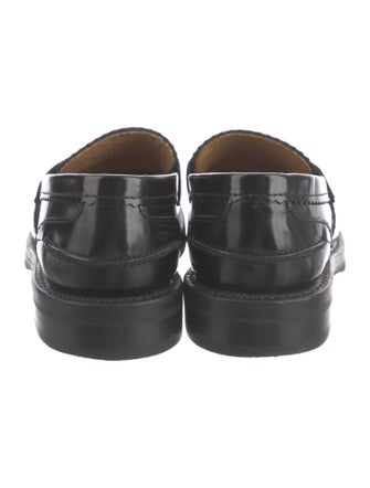 Our Legacy Leather Embroidered Accent Loafers