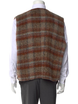 Our Legacy Plaid Print V-Neck Sweater Vest