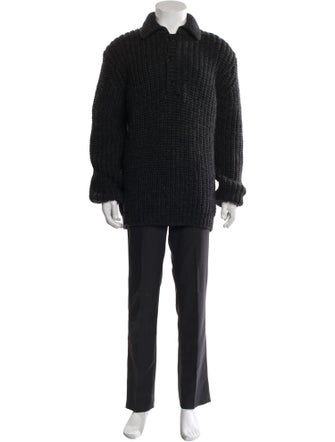 Our Legacy Virgin Wool Collar Polo Sweater