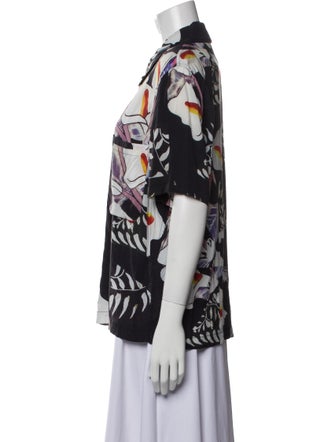 Our Legacy Printed Short Sleeve Button-Up Top