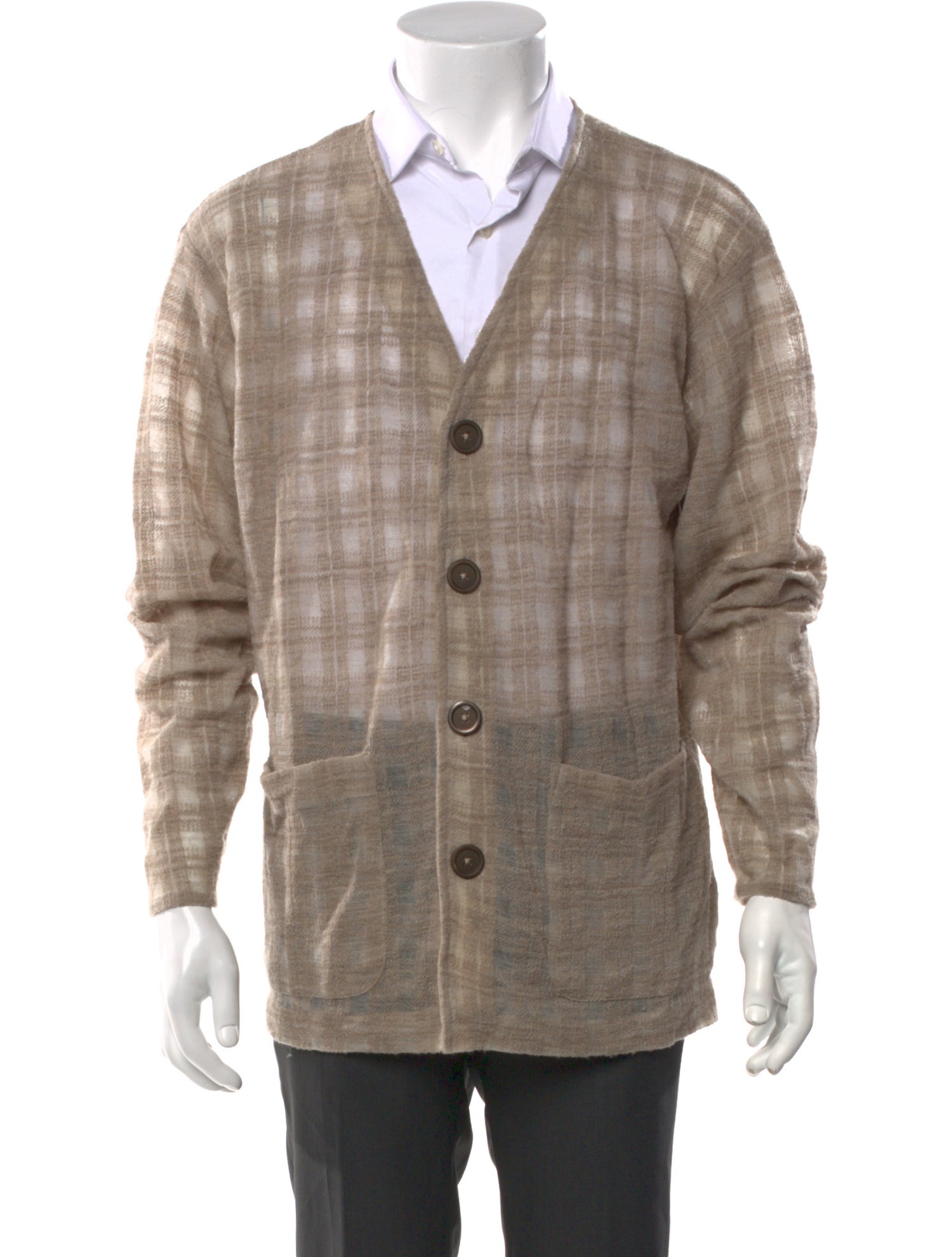 Our Legacy Plaid Print V-Neck Cardigan