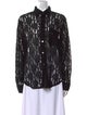 Our Legacy Lace Pattern Long Sleeve Button-Up Top
