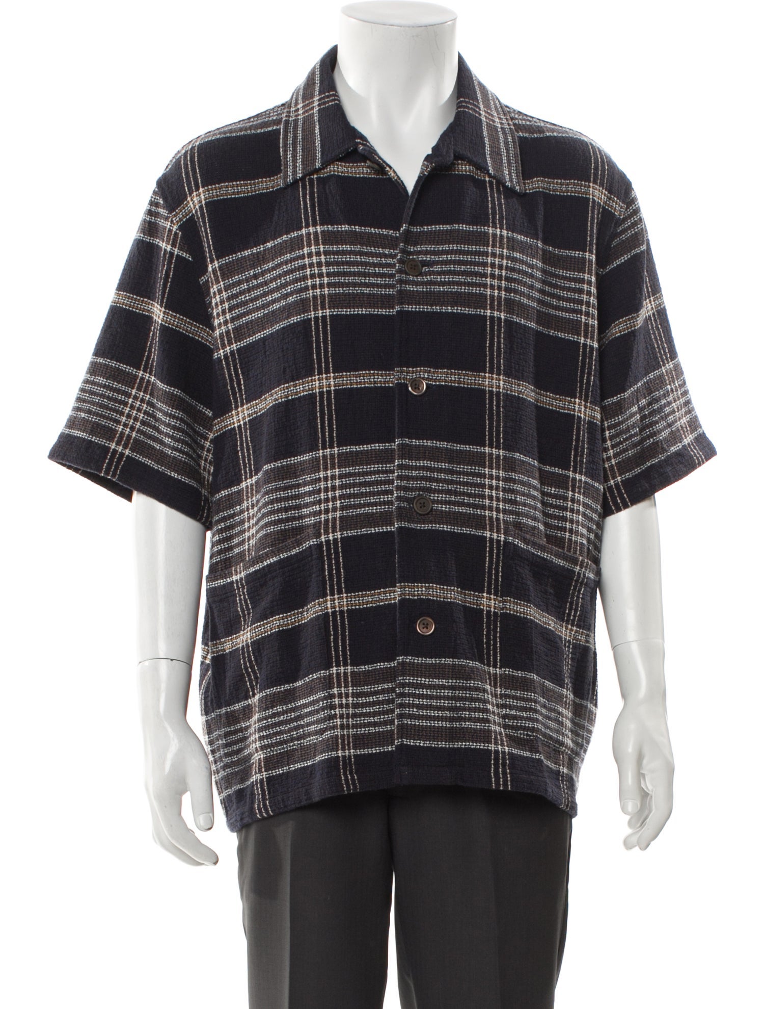 Our Legacy Plaid Print Short Sleeve Shirt