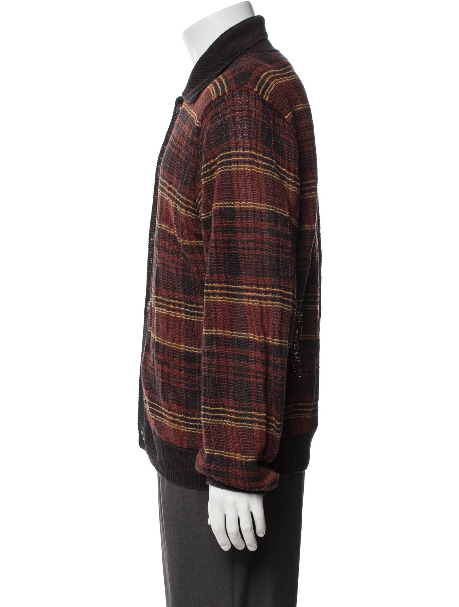 Our Legacy Hemp Plaid Print Cardigan