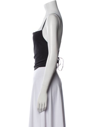 Our Legacy Silk Square Neckline Crop Top