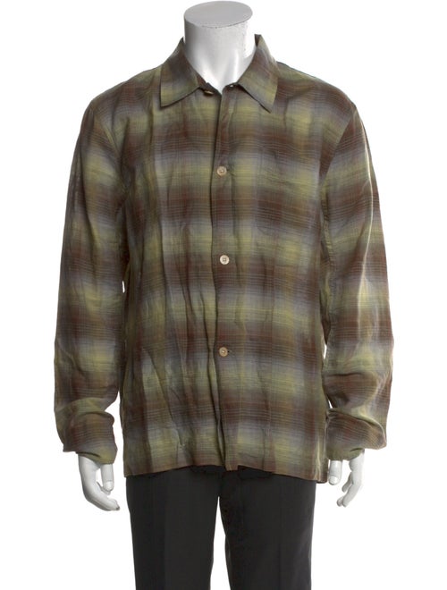 Our Legacy Linen Plaid Print Shirt