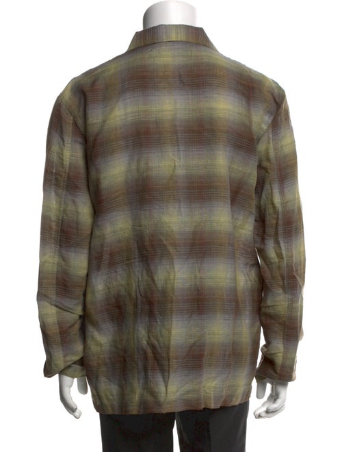 Our Legacy Linen Plaid Print Shirt