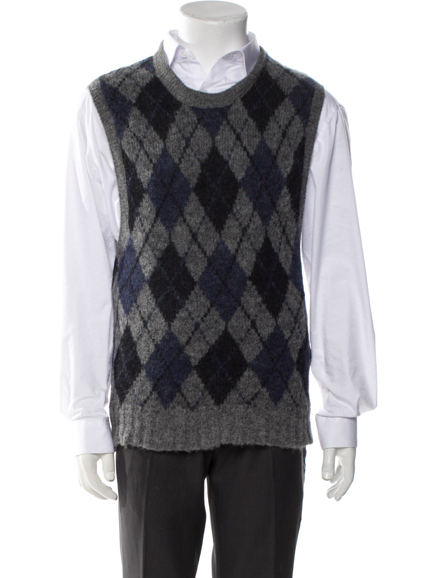 Our Legacy Plaid Print Scoop Neck Sweater Vest w/ Tags