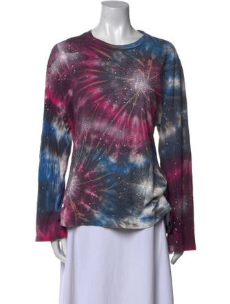 Our Legacy Box Long Sleeve Tie-Dye Print Blouse