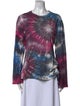 Our Legacy Box Long Sleeve Tie-Dye Print Blouse