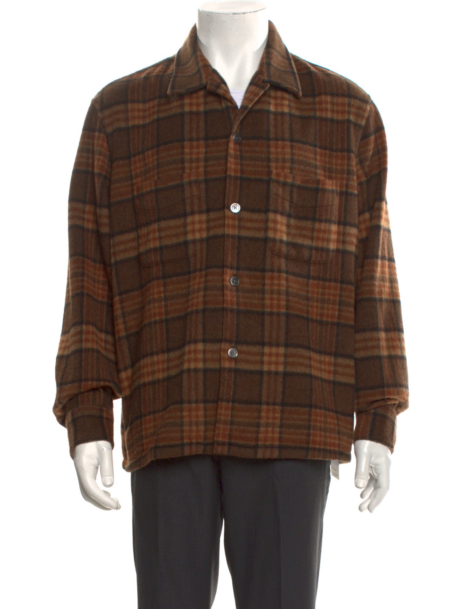 Our Legacy Wool Plaid Print Shirt