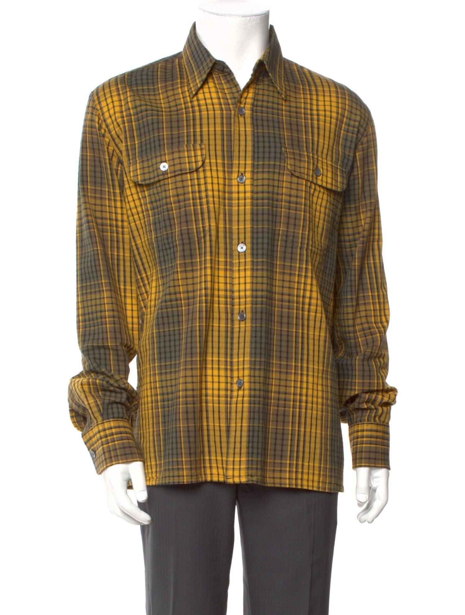 Our Legacy Plaid Print Long Sleeve Western Shirt