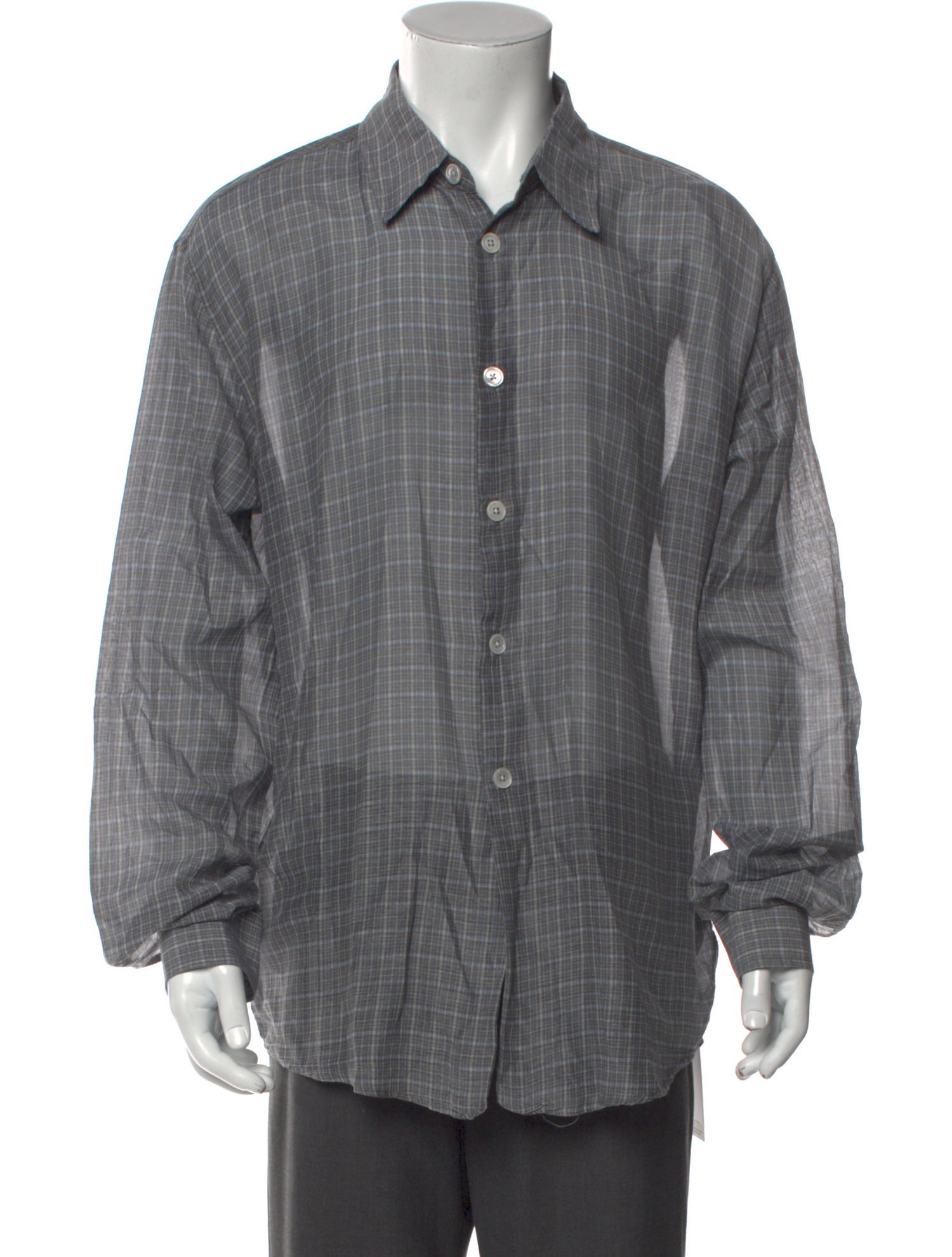 Our Legacy Plaid Print Long Sleeve Dress Shirt