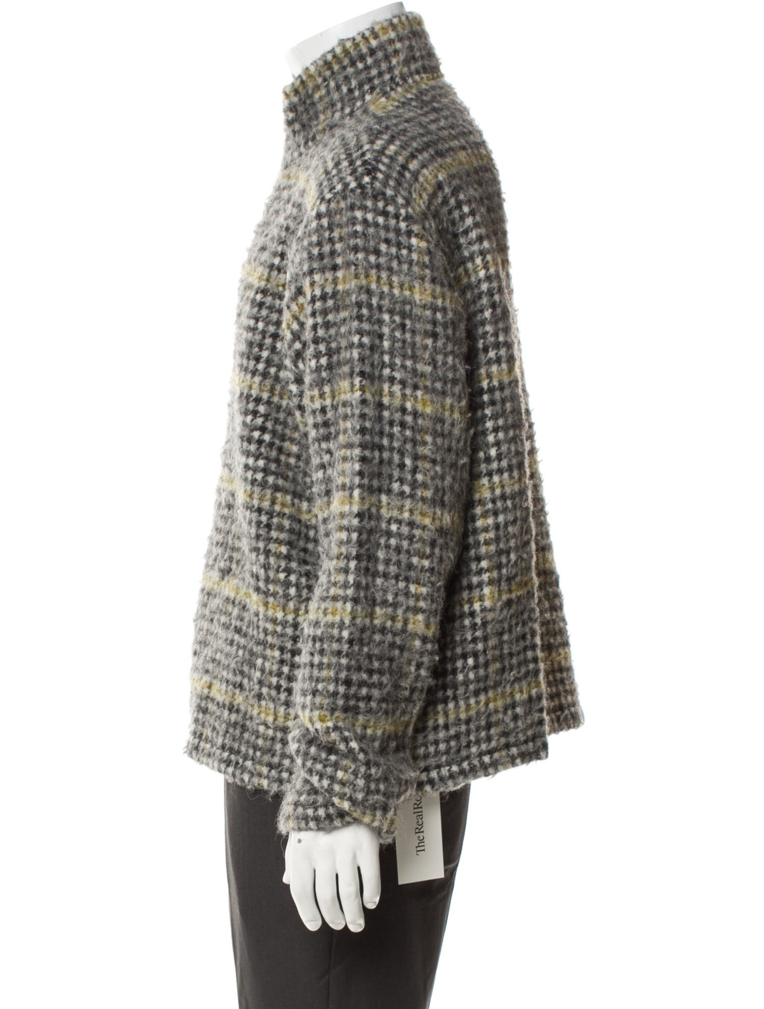 Our Legacy Plaid Print Mock Neck Cardigan