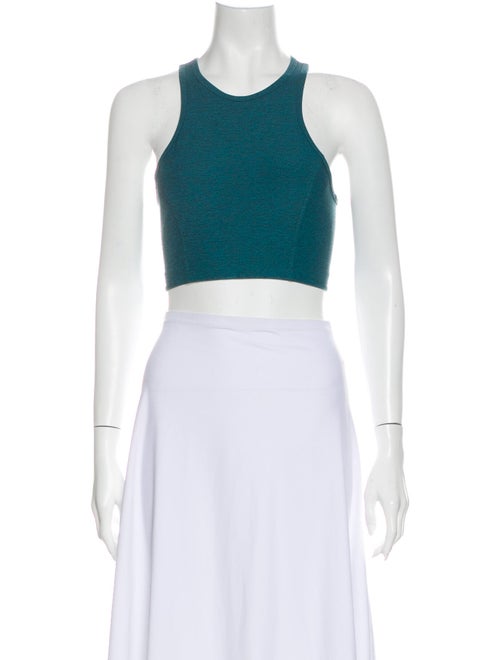 Outdoor Voices Halterneck Sleeveless Crop Top Blue