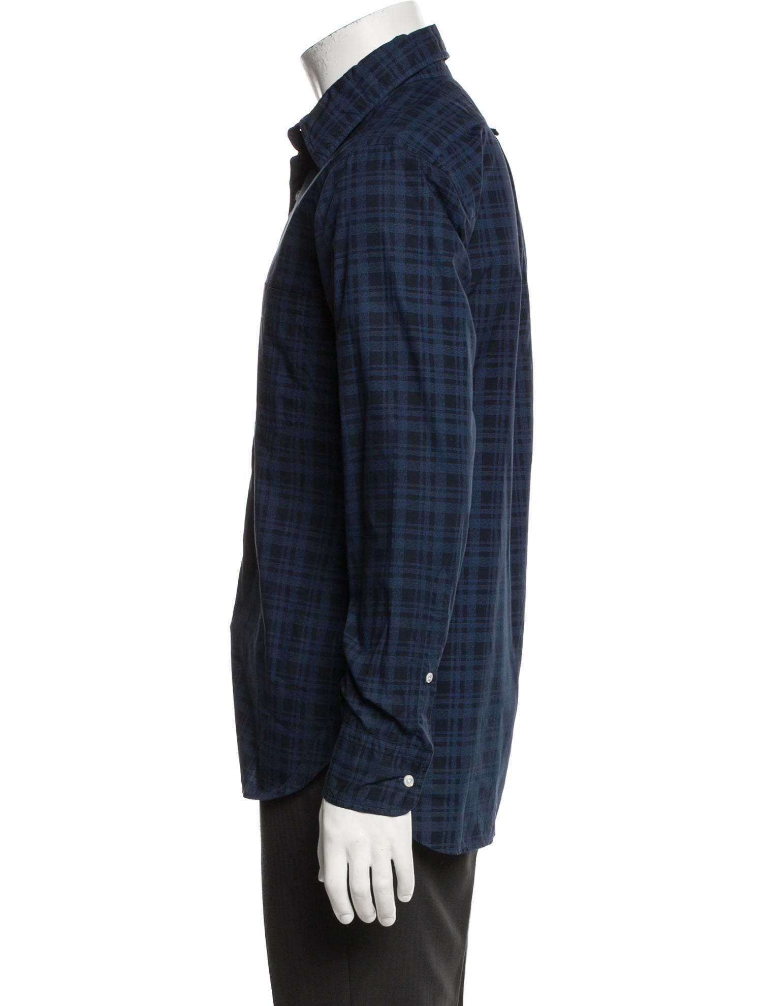 Ovadia & Sons Plaid Print Long Sleeve Shirt