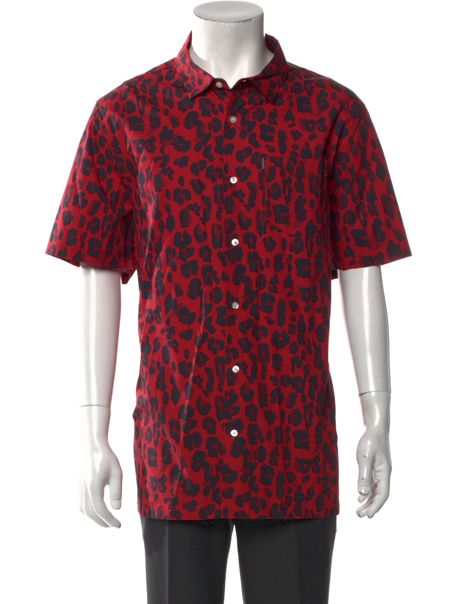 Ovadia & Sons Animal Print Short Sleeve Shirt